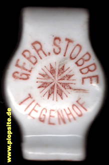 Picture of a ceramic Hutter stopper from: Brauerei Schloßgrund Gebrüder Stobbe, Danzig - Tiegenhof, Nowy Dwór Gdański, Poland