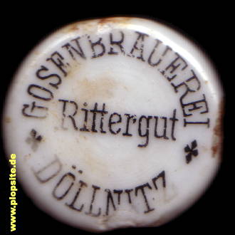 Picture of a ceramic Hutter stopper from: Rittergut Gosenbrauerei, Döllnitz - Halle, Schkopau-Döllnitz, Germany