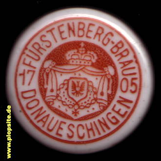 Picture of a ceramic Hutter stopper from: Fürstenberg Bräu  , Donaueschingen, Germany