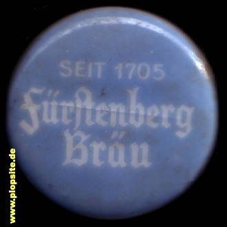 Picture of a ceramic Hutter stopper from: Fürstenberg Bräu  , Donaueschingen, Germany