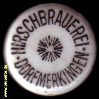 Picture of a ceramic Hutter stopper from: Schloßbrauerei, Dorfmerkingen, Neresheim, Germany