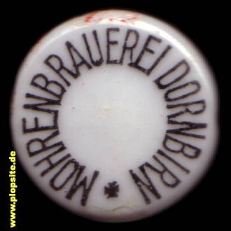 Picture of a ceramic Hutter stopper from: Mohrenbrauerei, Dornbirn, Austria