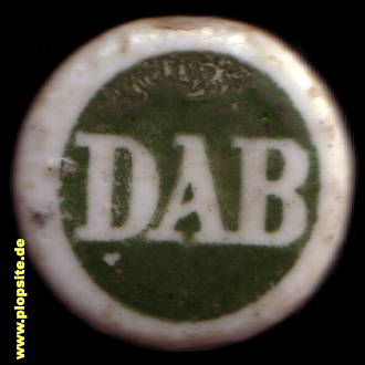 Picture of a ceramic Hutter stopper from: Aktien Brauerei, Dortmund, Germany