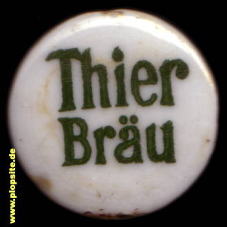 Picture of a ceramic Hutter stopper from: Brauerei Thier & Co., Dortmund, Germany