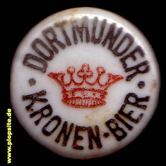 Picture of a ceramic Hutter stopper from: Kronen Brauerei, Dortmund, Germany