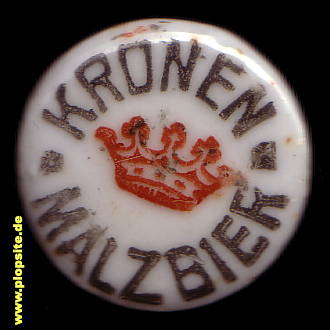 Picture of a ceramic Hutter stopper from: Kronen-Brauerei, Malzbier, Dortmund, Germany