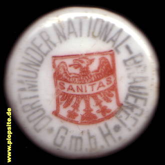 Picture of a ceramic Hutter stopper from: National Brauerei GmbH, Dortmund, Germany