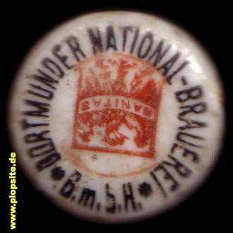 Picture of a ceramic Hutter stopper from: National Brauerei GmbH, Dortmund, Germany