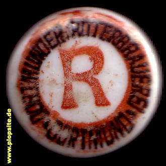 Picture of a ceramic Hutter stopper from: Ritterbrauerei, Dortmund, Germany