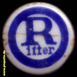 Picture of a ceramic Hutter stopper from: Ritterbrauerei, Dortmund, Germany