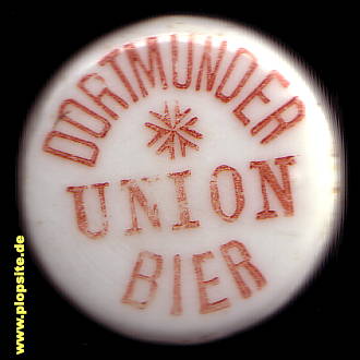 Picture of a ceramic Hutter stopper from: Union Brauerei, Dortmund, Germany