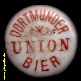 Picture of a ceramic Hutter stopper from: Union Brauerei, Dortmund, Germany