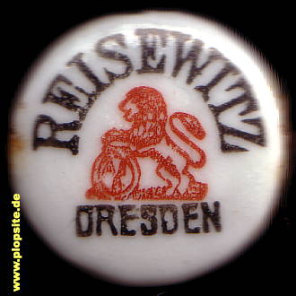 Picture of a ceramic Hutter stopper from: Actien-Bierbrauerei zu Reisewitz, Dresden, Germany