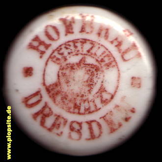 Picture of a ceramic Hutter stopper from: Hofbrauhaus, Dresden, Germany
