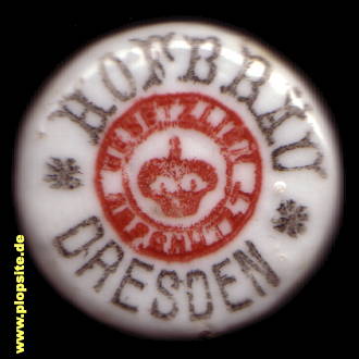 Picture of a ceramic Hutter stopper from: Hofbrauhaus, Dresden, Germany