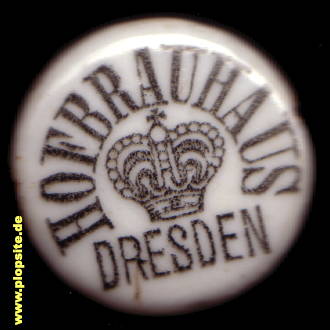 Picture of a ceramic Hutter stopper from: Hofbrauhaus, Dresden, Germany