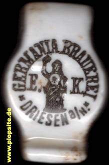 Obraz porcelany z: Germania Brauerei, E. Kollatschny, Driesen, Drezdenko, Polska