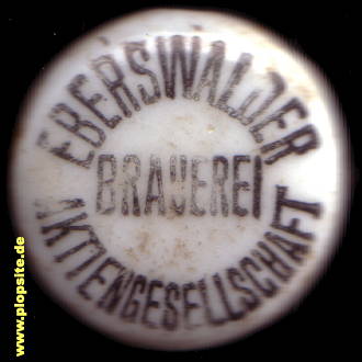 Picture of a ceramic Hutter stopper from: Brauerei Aktiengesellschaft, Eberswalde, Germany