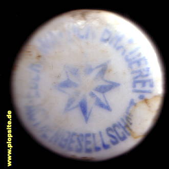 Picture of a ceramic Hutter stopper from: Brauerei Aktiengesellschaft, Eberswalde, Germany