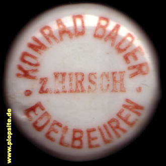 Bügelverschluss aus: Brauerei zum Hirsch Bader, Edelbeuren, Erolzheim, Deutschland