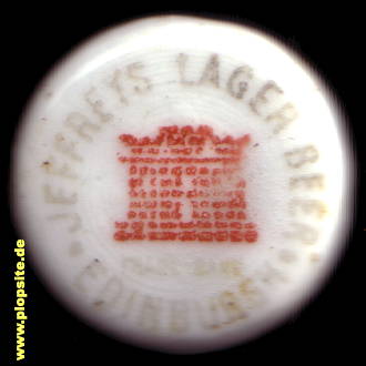 Picture of a ceramic Hutter stopper from: Jeffrey & Co. Ltd. Roseburn Brewery, Edinburgh, United Kingdom