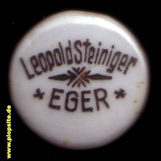 Picture of a ceramic Hutter stopper from: Eger; Leopold Steiniger,  CZ, unbekannt, Czech Republic