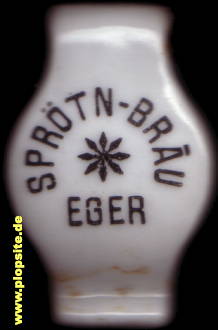 Picture of a ceramic Hutter stopper from: Sprötn Brauerei, Eger, Cheb, Czech Republic