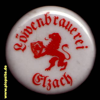 Picture of a ceramic Hutter stopper from: Löwenbrauerei, Elzach, Germany
