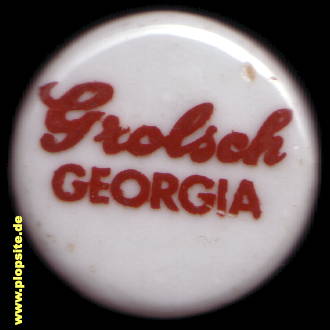Picture of a ceramic Hutter stopper from: Grolsche Bierbrouwerij, USA, Georgia, Enschede, Enscheid, Eanske, Netherlands