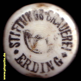 Picture of a ceramic Hutter stopper from: Stiftungs Brauerei, Erding, Germany