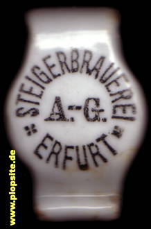 Picture of a ceramic Hutter stopper from: Steigerbrauerei AG, Erfurt, Germany