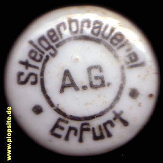 Picture of a ceramic Hutter stopper from: Steigerbrauerei AG, Erfurt, Germany