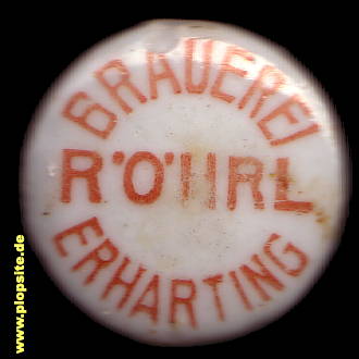 Picture of a ceramic Hutter stopper from: Brauerei Röhrl, Erharting, Germany
