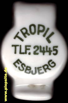 Bügelverschluss aus: Mineralvandsfabrik Tropil Tlf. 2445 , Esbjerg, Esberg, Dänemark
