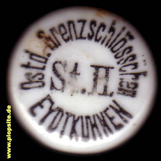 Bügelverschluss aus: Ostdeutsches Grenzschlößchen Dampfbrauerei AG, Eydtkuhnen, Tschernyschewskoje, Чернышевское, Russland