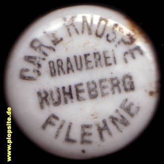 Bügelverschluss aus: Brauerei Ruheberg Carl Knospe, Filehne, Wieleń, Deutsch Filehne, Polen