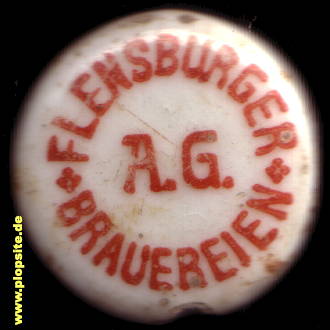 Picture of a ceramic Hutter stopper from: Brauereien AG, Flensburg, Flensborg, Germany