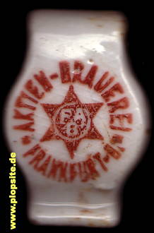 Picture of a ceramic Hutter stopper from: Aktien Brauerei, Frankfurt / Oder, Germany