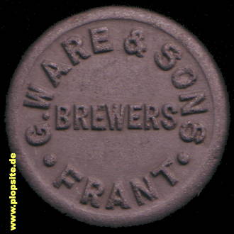 Picture of a ceramic Hutter stopper from: Ware & Sons Brewery, Frant, United Kingdom