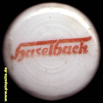 Picture of a ceramic Hutter stopper from: Brauerei A. Haselbach GmbH, Freiburg / Schlesien, Świebodzice, Poland