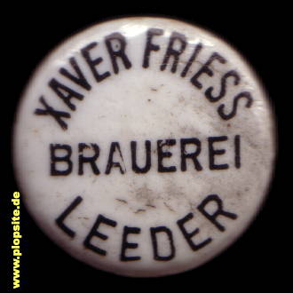 Picture of a ceramic Hutter stopper from: Leeder Brauerei Friess , Fuchstal, Germany