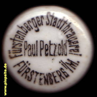Bügelverschluss aus: Stadtbrauerei Paul Petzold, Fürstenberg / Havel, Deutschland