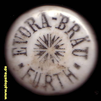 Picture of a ceramic Hutter stopper from: Brauerei Evora & Meyer, Fürth am Berg, Neustadt bei Coburg, Germany