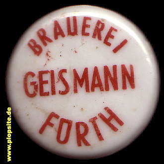 Picture of a ceramic Hutter stopper from: Brauerei Geismann, Fürth am Berg, Neustadt bei Coburg, Germany