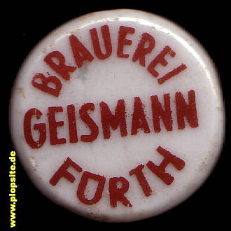 Picture of a ceramic Hutter stopper from: Brauerei Geismann, Fürth am Berg, Neustadt bei Coburg, Germany
