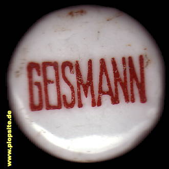 Picture of a ceramic Hutter stopper from: Brauerei Geismann GmbH, Fürth am Berg, Neustadt bei Coburg, Germany