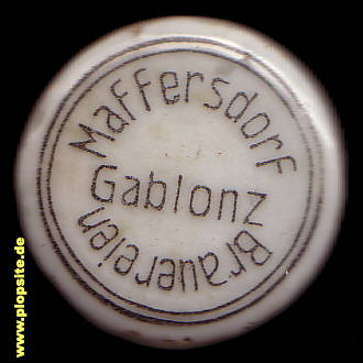 Bügelverschluss aus: Maffersdorf Brauereien, Gablonz, Jablonec nad Nisou, Tschechien