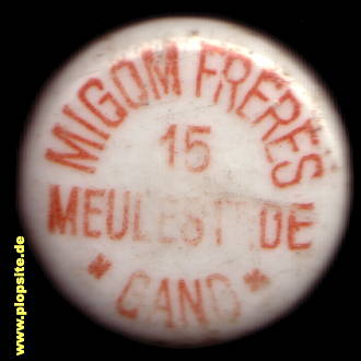 Bügelverschluss aus: Brasserie Migom Frères, Gand, Gent, Belgien