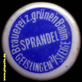 Bügelverschluss aus: Brauerei zum Grünen Baum; Eugen Sprandel, Geislingen / Steige, Deutschland