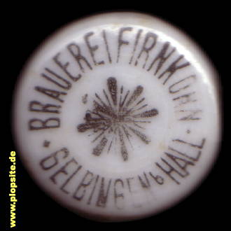 Picture of a ceramic Hutter stopper from: Brauerei zum Schwanen Firnkorn, Gelbingen - Hall, Schwäbisch-Hall, Germany